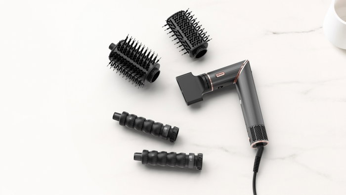 Shark FlexStyle HD446EU - Herramienta de peinado multiformato con 5 accesorios, Negro
