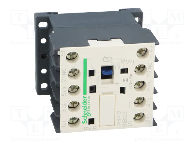 Schneider Electric LP4K1201BW3 Contactor TeSys K 3-polar 12A 24VDC