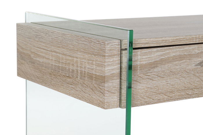 DKD Home Decor Green house 21 Consola 120x40x76 cm Cristal y MDF Natural Transparente