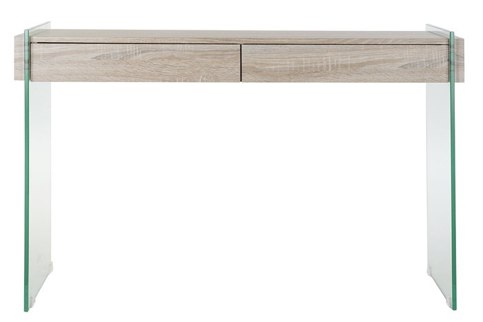 DKD Home Decor Green house 21 Consola 120x40x76 cm Cristal y MDF Natural Transparente