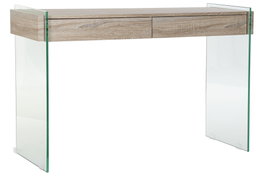 DKD Home Decor Green house 21 Consola 120x40x76 cm Cristal y MDF Natural Transparente