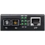 Cudy MC100SA-20 Convertidor de Medios Ethernet 10/100M a Fibra Óptica Monomodo 1310nm, 20Km, Plug & Play, Negro