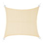 Faura Toldo Vela Cuadrado Beige 3,6 x 3,6 m Polietileno Anti-UV Ocultación 100%