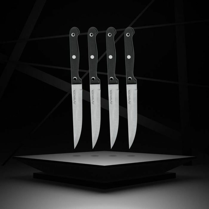 Nirosta Juego de 4 cuchillos para carne - 21 cm