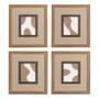 Cuadro Pintura Abstracto 4/M 44 X 50 cm (Set de 4)