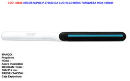 Arcos Cuchillo Desayuno 100 mm Negro-Azul