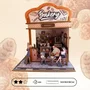 Book Nook Kit de bricolaje para construir un sujetalibros en 3D - Mini panadería Nookland - 14 x 16 x这三种26.5 cm