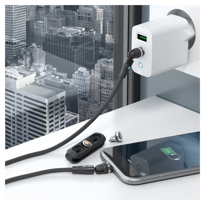 Realpower RealPower MagneticCharge2 Cable USB de 1 m con Conector Magnético