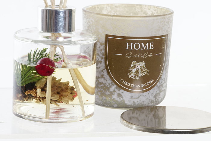 DKD Home Decor Set de 2 Ambientadores Mikado de Cristal 150ml