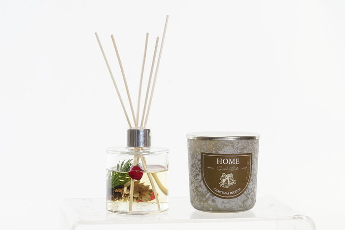 DKD Home Decor Set de 2 Ambientadores Mikado de Cristal 150ml