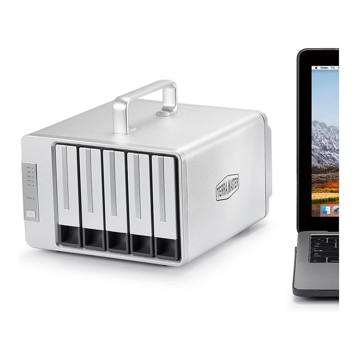 TerraMaster D5 Thunderbolt 3 Caja de Disco Externo de 5 Bahías, Sin Discos, Thunderbolt 3 TerraMaster D5 Thunderbolt 3 Caja de Disco Externo de 5 Bahías, Sin Discos, Thunderbolt 3