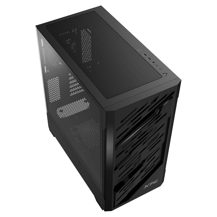 ADATA XPG STARKER AIR BTF Torre Midi PC Gaming E-ATX Negra con ARGB y USB Tipo C, Factor de Forma ATX/micro-ATX/Mini-ITX, Ventana de Vidrio Templado