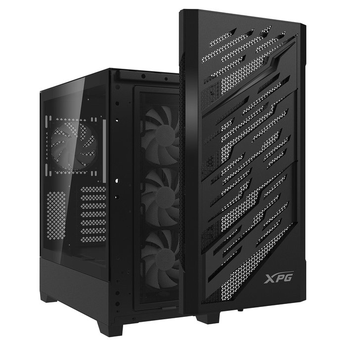 ADATA XPG STARKER AIR BTF Torre Midi PC Gaming E-ATX Negra con ARGB y USB Tipo C, Factor de Forma ATX/micro-ATX/Mini-ITX, Ventana de Vidrio Templado