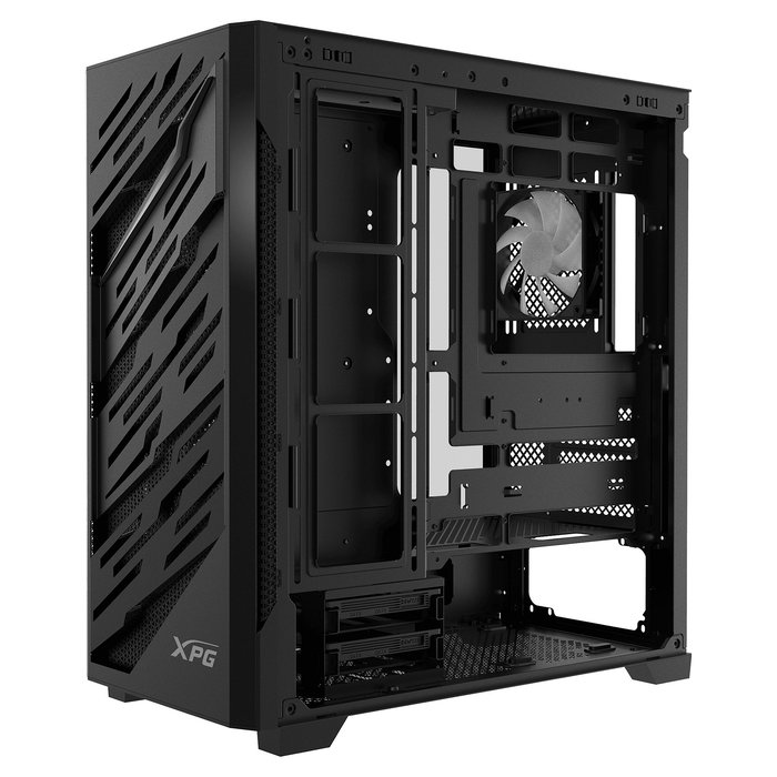 ADATA XPG STARKER AIR BTF Torre Midi PC Gaming E-ATX Negra con ARGB y USB Tipo C, Factor de Forma ATX/micro-ATX/Mini-ITX, Ventana de Vidrio Templado