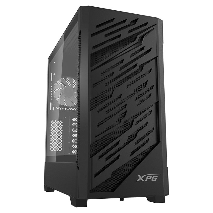 ADATA XPG STARKER AIR BTF Torre Midi PC Gaming E-ATX Negra con ARGB y USB Tipo C, Factor de Forma ATX/micro-ATX/Mini-ITX, Ventana de Vidrio Templado