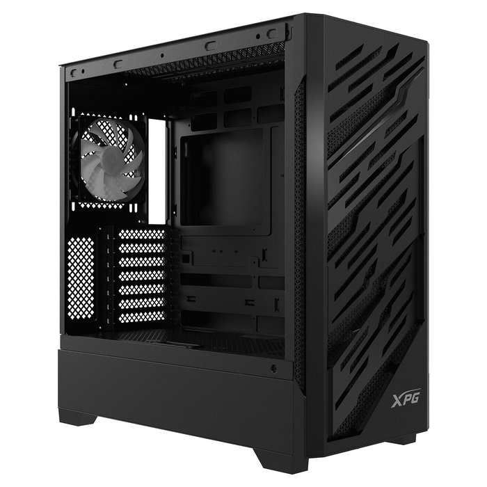 ADATA XPG STARKER AIR BTF Torre Midi PC Gaming E-ATX Negra con ARGB y USB Tipo C, Factor de Forma ATX/micro-ATX/Mini-ITX, Ventana de Vidrio Templado