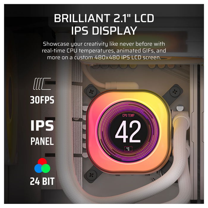 Corsair Kit de Refrigeración Líquida iCUE LINK H150i RGB Elite LCD Display, Ventiladores QX120 RGB, Radiador 360 mm - Negro, CW-9061023-WW