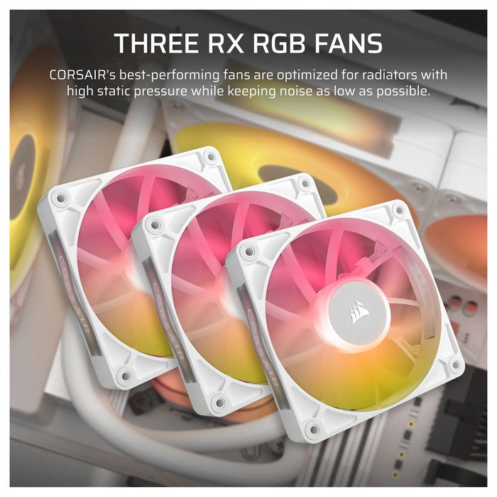 Corsair Kit de Refrigeración Líquida iCUE LINK H150i RGB Elite LCD Display, Ventiladores QX120 RGB, Radiador 360 mm - Negro, CW-9061023-WW