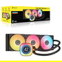 Corsair Kit de Refrigeración Líquida iCUE LINK H150i RGB Elite LCD Display, Ventiladores QX120 RGB, Radiador 360 mm - Negro, CW-9061023-WW