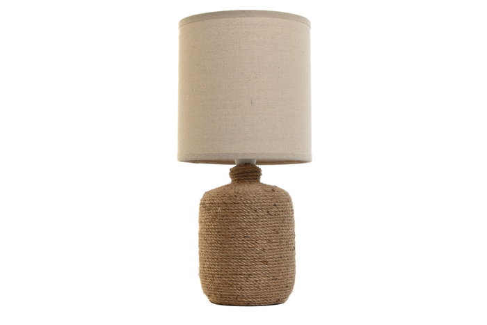 DKD Home Decor Lámpara de sobremesa Cuerda Gres Marrón