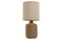 DKD Home Decor Lámpara de sobremesa Cuerda Gres Marrón