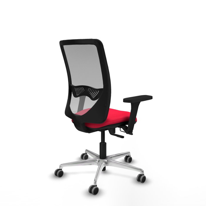 PIQUERAS Y CRESPO Silla de oficina Zulema con mecanismo Sincro/Traslack, Rojo y Gris