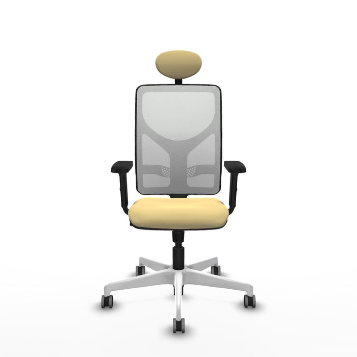 PIQUERAS Y CRESPO Silla de oficina Motilla con mecanismo Sincro, Crema y Blanco PIQUERAS Y CRESPO Silla de oficina Motilla con mecanismo Sincro, Crema y Blanco