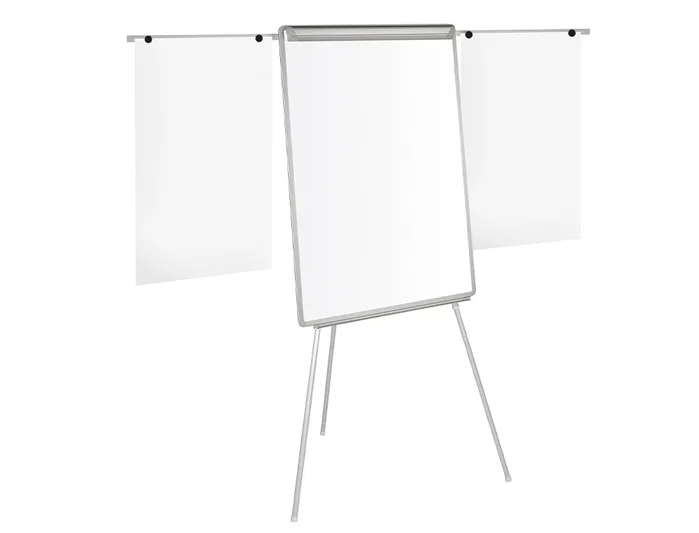 Q-connect Pizarra blanca con trípode y brazos extensibles 90x70x195cm