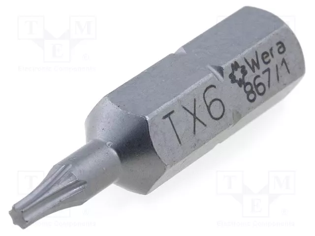 WERA Punta de destornillador Torx® TX06 1/4 pulgadas WERA Punta de destornillador Torx® TX06 1/4 pulgadas