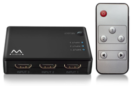 Ewent EW1282 Switch HDMI 4K 3x1 con Mando a Distancia