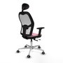 PIQUERAS Y CRESPO Silla de oficina Jorquera Rosa y Blanca