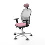 PIQUERAS Y CRESPO Silla de oficina Jorquera Rosa y Blanca