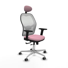 PIQUERAS Y CRESPO Silla de oficina Jorquera Rosa y Blanca
