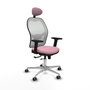 PIQUERAS Y CRESPO Silla de oficina Jorquera Rosa y Blanca