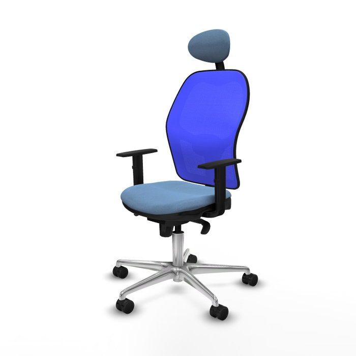 PIQUERAS Y CRESPO Silla de oficina Jorquera con mecanismo sincro, azul cielo y azul PIQUERAS Y CRESPO Silla de oficina Jorquera con mecanismo sincro, azul cielo y azul