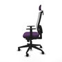 PIQUERAS Y CRESPO Silla de oficina Horna con mecanismo Sincro, Morado y Blanco