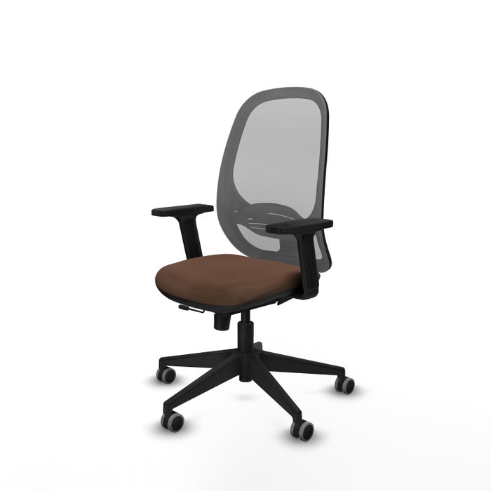 PIQUERAS Y CRESPO Silla de oficina Cilanco con mecanismo Sincro/Traslack Marrón y Gris PIQUERAS Y CRESPO Silla de oficina Cilanco con mecanismo Sincro/Traslack Marrón y Gris