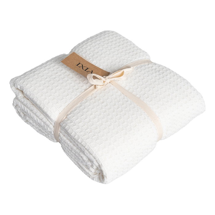 Colcha Panal Crema Algodón Textil/Hogar 250 X 260 cm