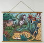 DKD Home Decor Lienzo Abeto Cuerda Animales Surtido de 2 Unidades 100x75 cm