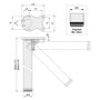 Herrajes Alk Pata Mesa Plegable Ø50 Altura Regulable 710-740mm Niquel Satinado