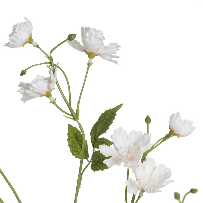 Flor Cerezo Blanco Poliéster-Polietileno 88 cm (Set de 30)