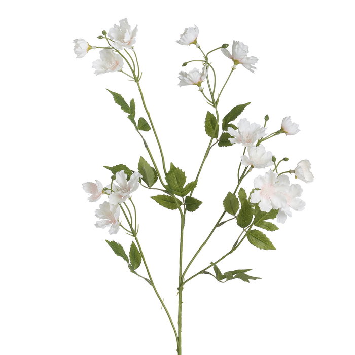 Flor Cerezo Blanco Poliéster-Polietileno 88 cm (Set de 30)