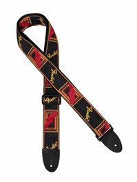 Correa Fender 50 mm Monograma Negro/Amarillo/Rojo