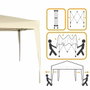 Color Baby Cenador plegable poliester crema Aktive 300x300x240 cm