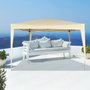 Color Baby Cenador plegable poliester crema Aktive 300x300x240 cm