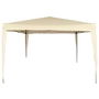 Aktive Cenador Plegable Poliester Crema 300x300x240 cm con Estructura de Acero