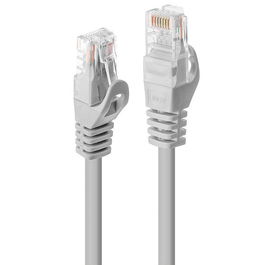 Lindy Cable de Red Cat.6 U/UTP 2m Gris CCA, 250MHz, para Ethernet Gigabit, Conectores Chapados en Oro, Diseño Antipolvo, Cable de Instalación