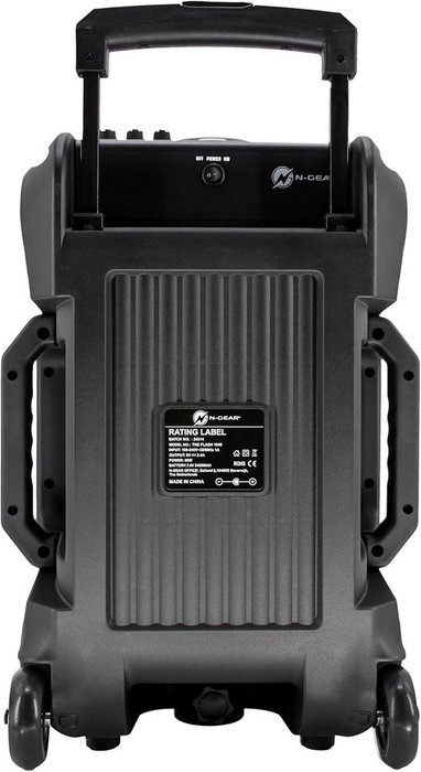 N-Gear The Flash 1040 Altavoz Portátil con Woofer de 10 Pulgadas y Micrófono Inalámbrico