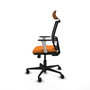 PIQUERAS Y CRESPO Silla de oficina Yunquera Naranja y Negro