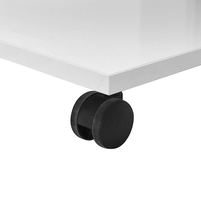 Hanah Home SHP-108-DD-1 Mesa Auxiliar Blanco Diamante, Tablero Partículas Melamina, 35x65x45cm